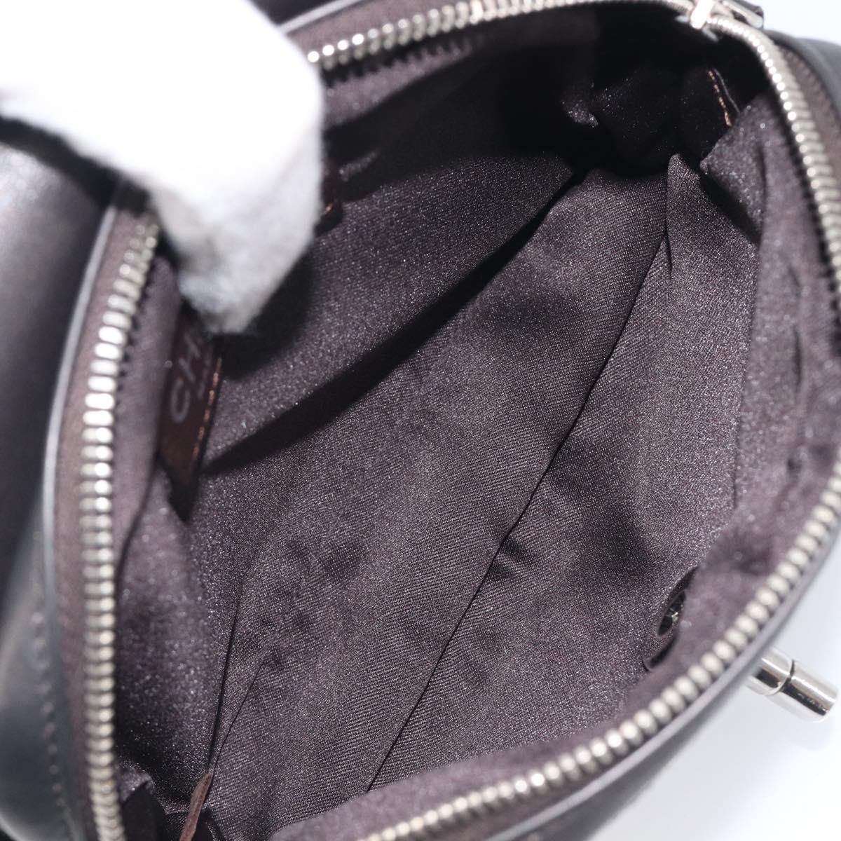 CHANEL Ultra Stitch Chain Shoulder Bag Lamb Skin Gray Silver CC Auth ka6731V