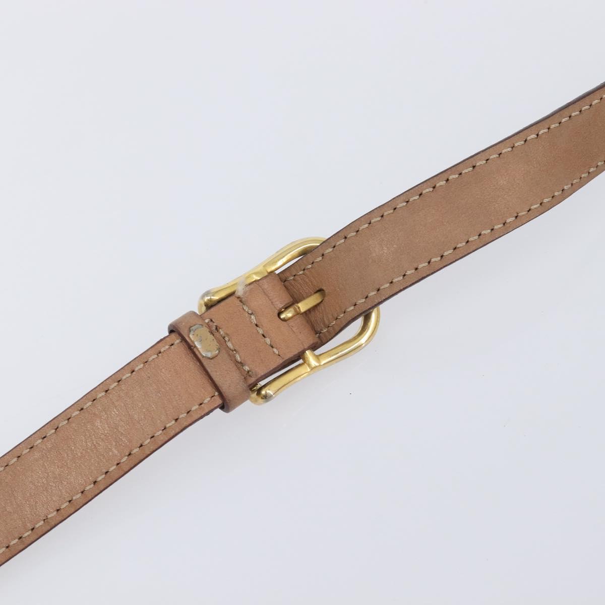 CELINE Macadam Shoulder Bag PVC Brown Gold Tone Auth ka6736A