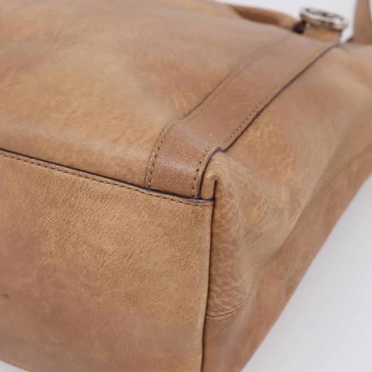 GUCCI Miss GG Hand Bag Leather Brown Silver 323675 Auth ka6739