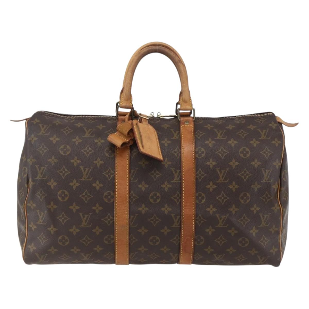 LOUIS VUITTON Monogram Keepall 45 Boston Bag M41428 LV Auth ka674