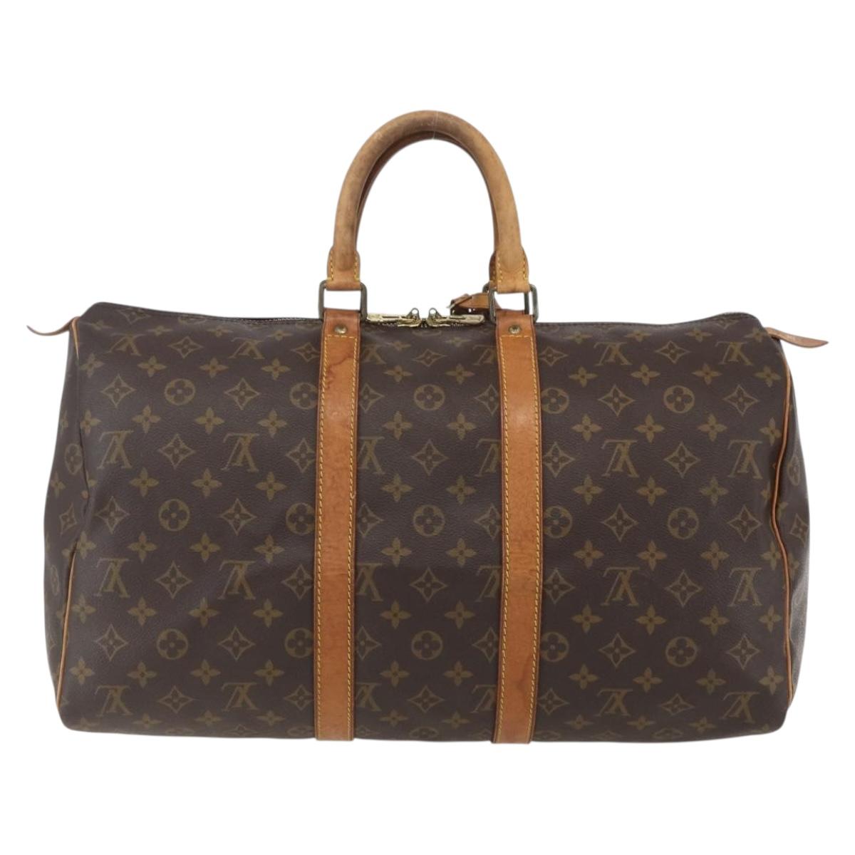 LOUIS VUITTON Monogram Keepall 45 Boston Bag M41428 LV Auth ka674