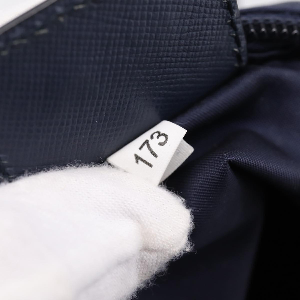 PRADA Tote Bag Nylon 2way Navy Silver Auth ka6740A