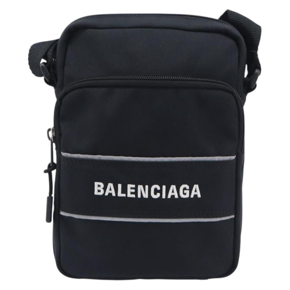 Balenciaga Sports Messenger Bag S Shoulder Bag Nylon Black 638657 Auth ka6757A