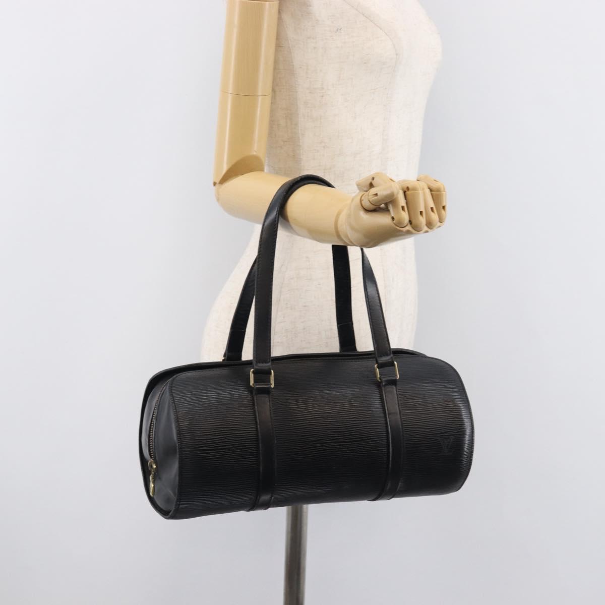 LOUIS VUITTON Epi Soufflot Hand Bag Black M52222 LV Auth ka6771