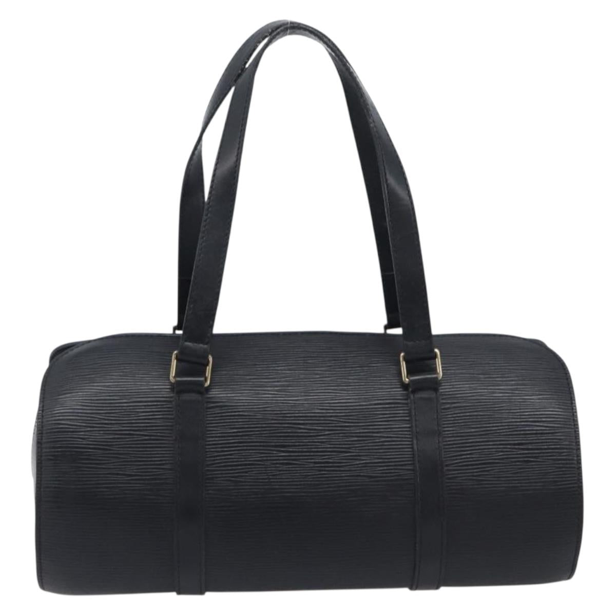 LOUIS VUITTON Epi Soufflot Hand Bag Black M52222 LV Auth ka6771