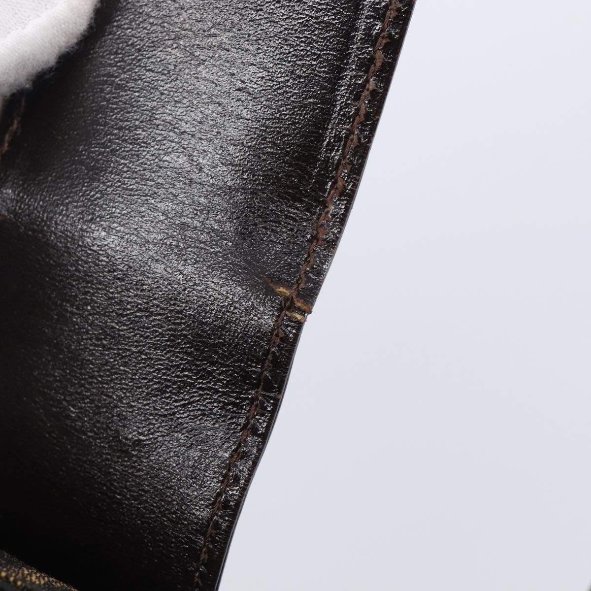 FENDI Zucca Canvas Hand Bag Black Silver Auth ka6776