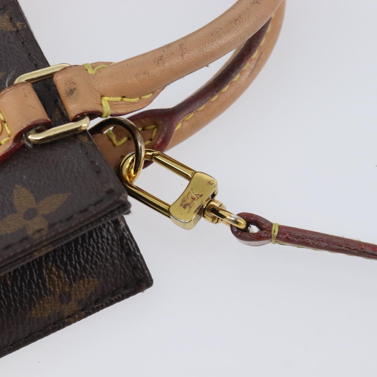 LOUIS VUITTON Monogram Petit Sac Plat Hand Bag M81295 LV Auth ka6777