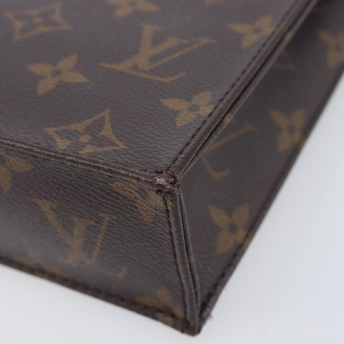 LOUIS VUITTON Monogram Petit Sac Plat Hand Bag M81295 LV Auth ka6777