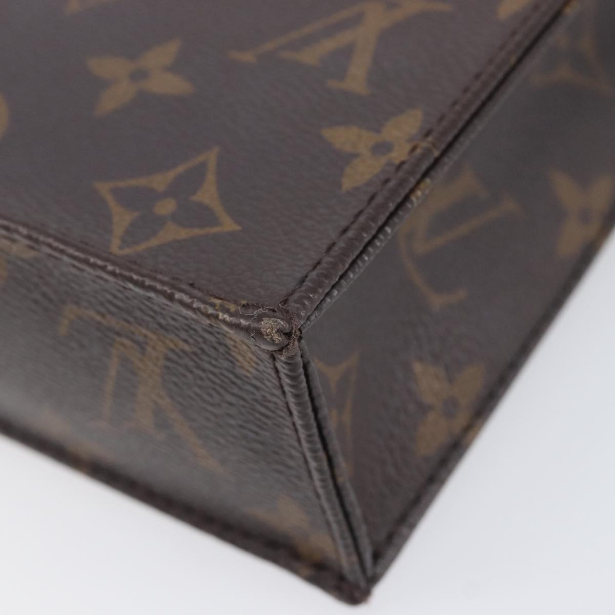 LOUIS VUITTON Monogram Petit Sac Plat Hand Bag M81295 LV Auth ka6777