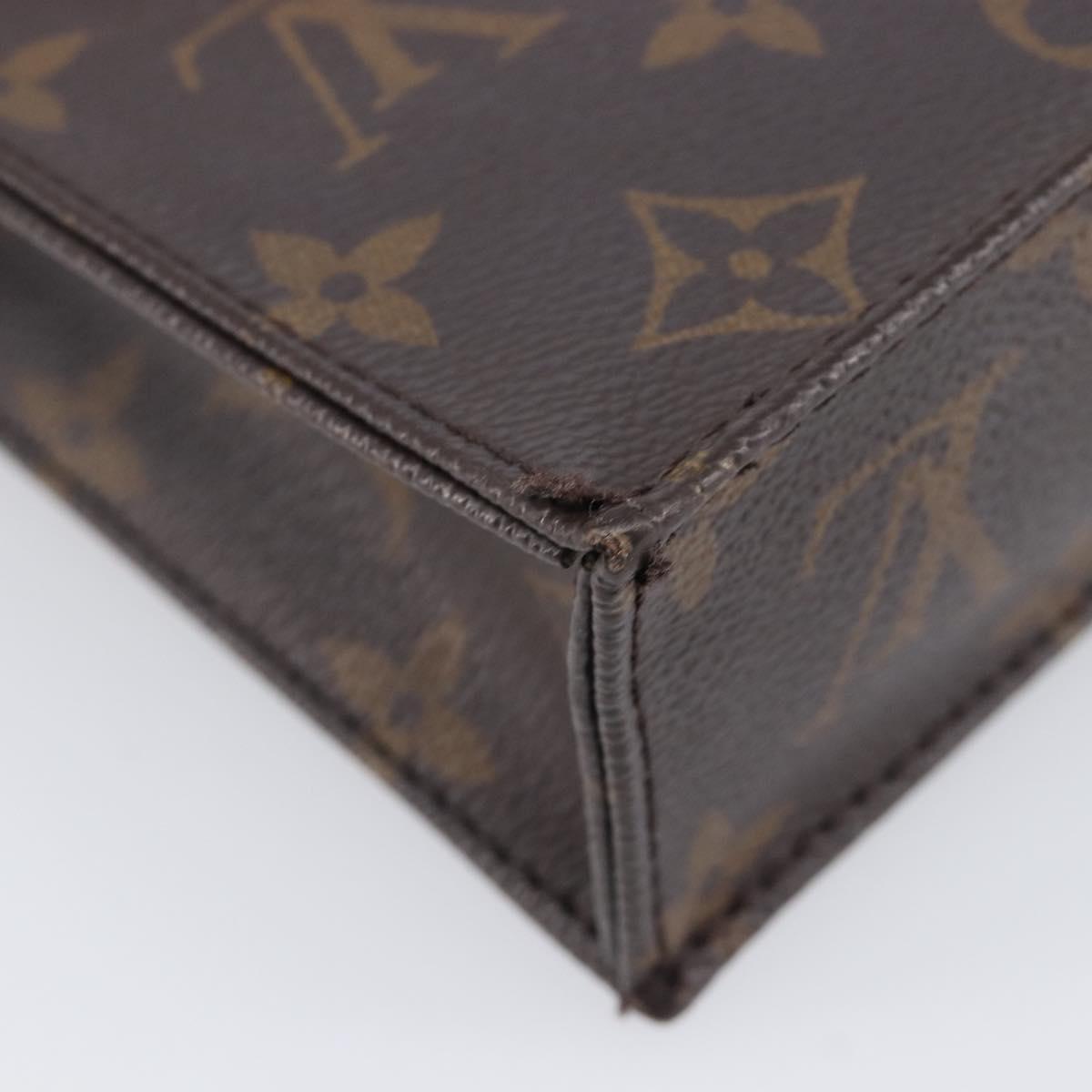 LOUIS VUITTON Monogram Petit Sac Plat Hand Bag M81295 LV Auth ka6777