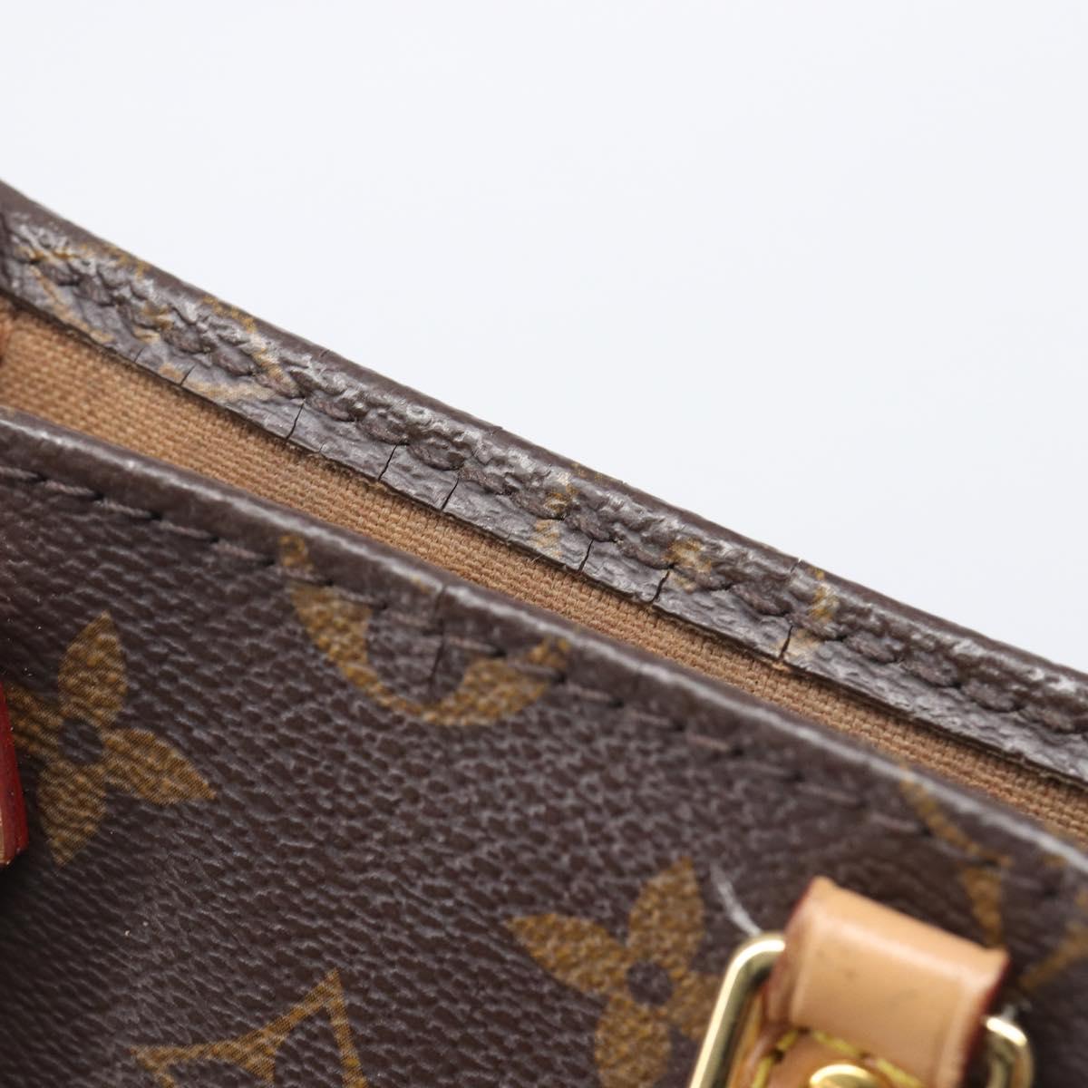 LOUIS VUITTON Monogram Petit Sac Plat Hand Bag M81295 LV Auth ka6777