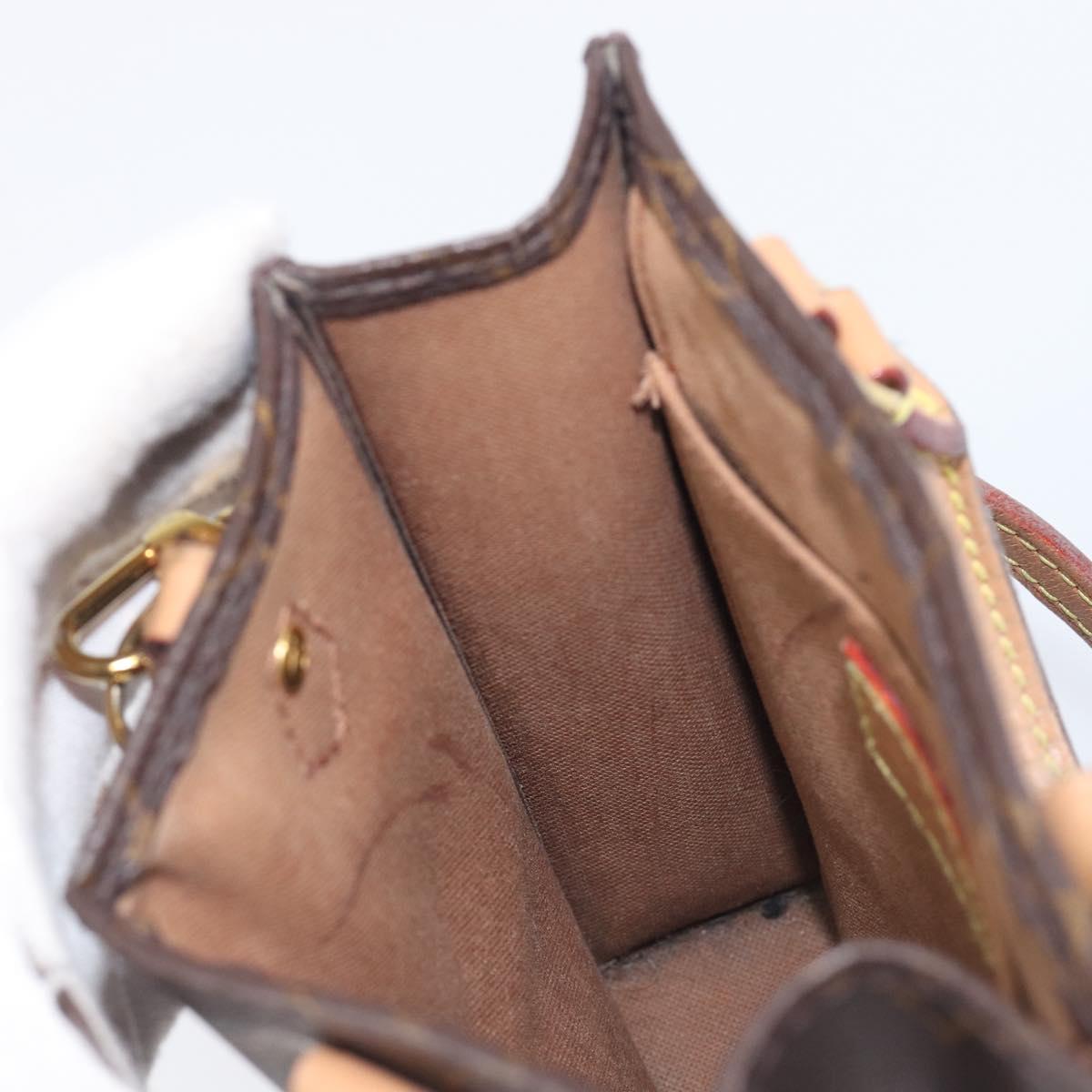 LOUIS VUITTON Monogram Petit Sac Plat Hand Bag M81295 LV Auth ka6777