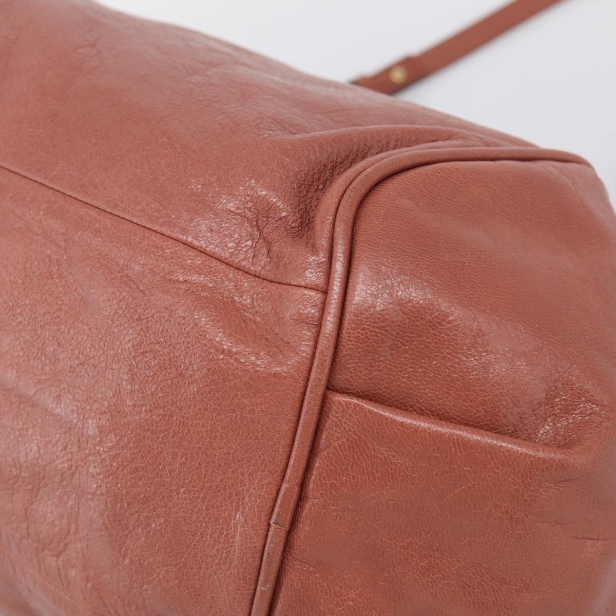 Chloe Etel Hand Bag Leather 2way Pink Gold Auth ka6785A