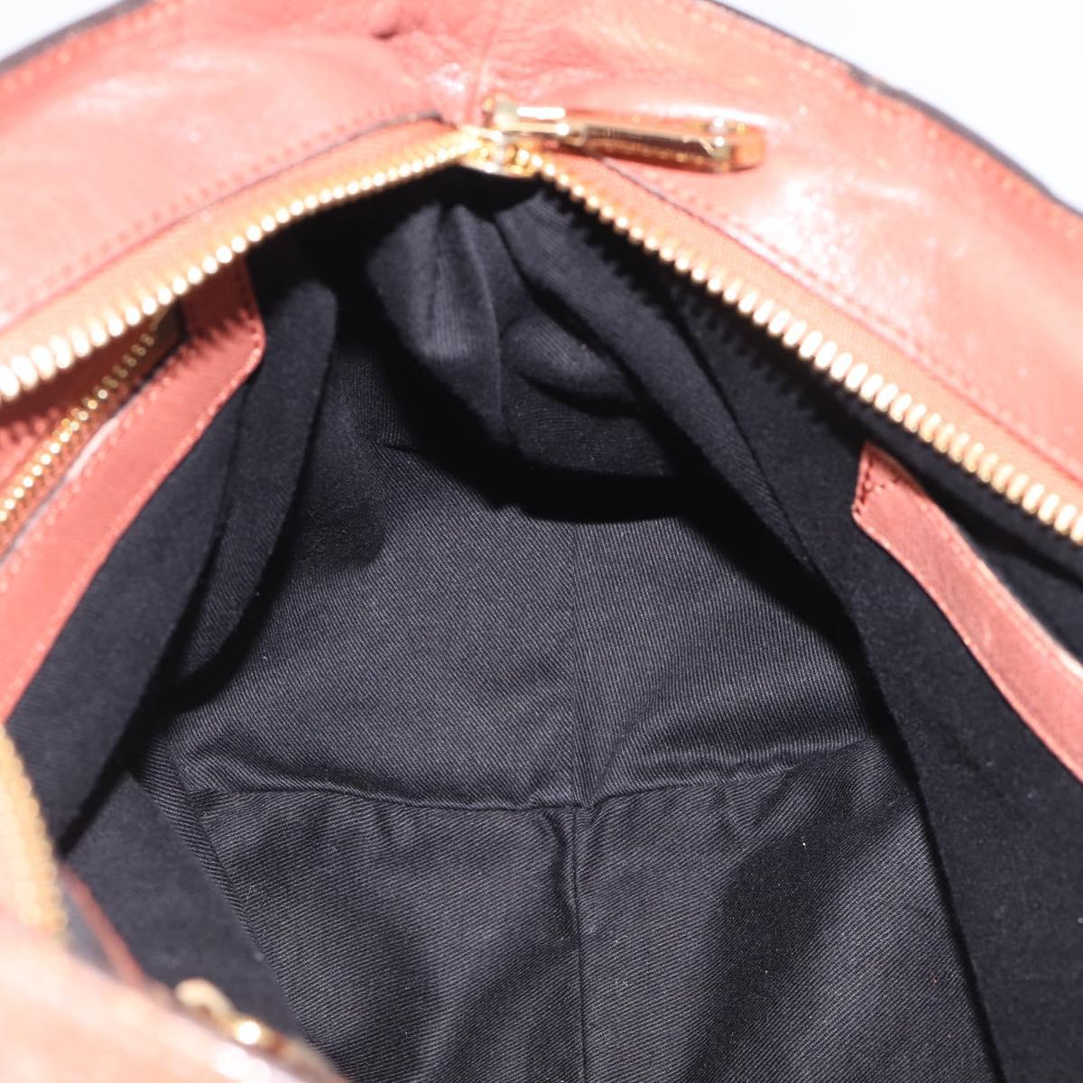 Chloe Etel Hand Bag Leather 2way Pink Gold Auth ka6785A