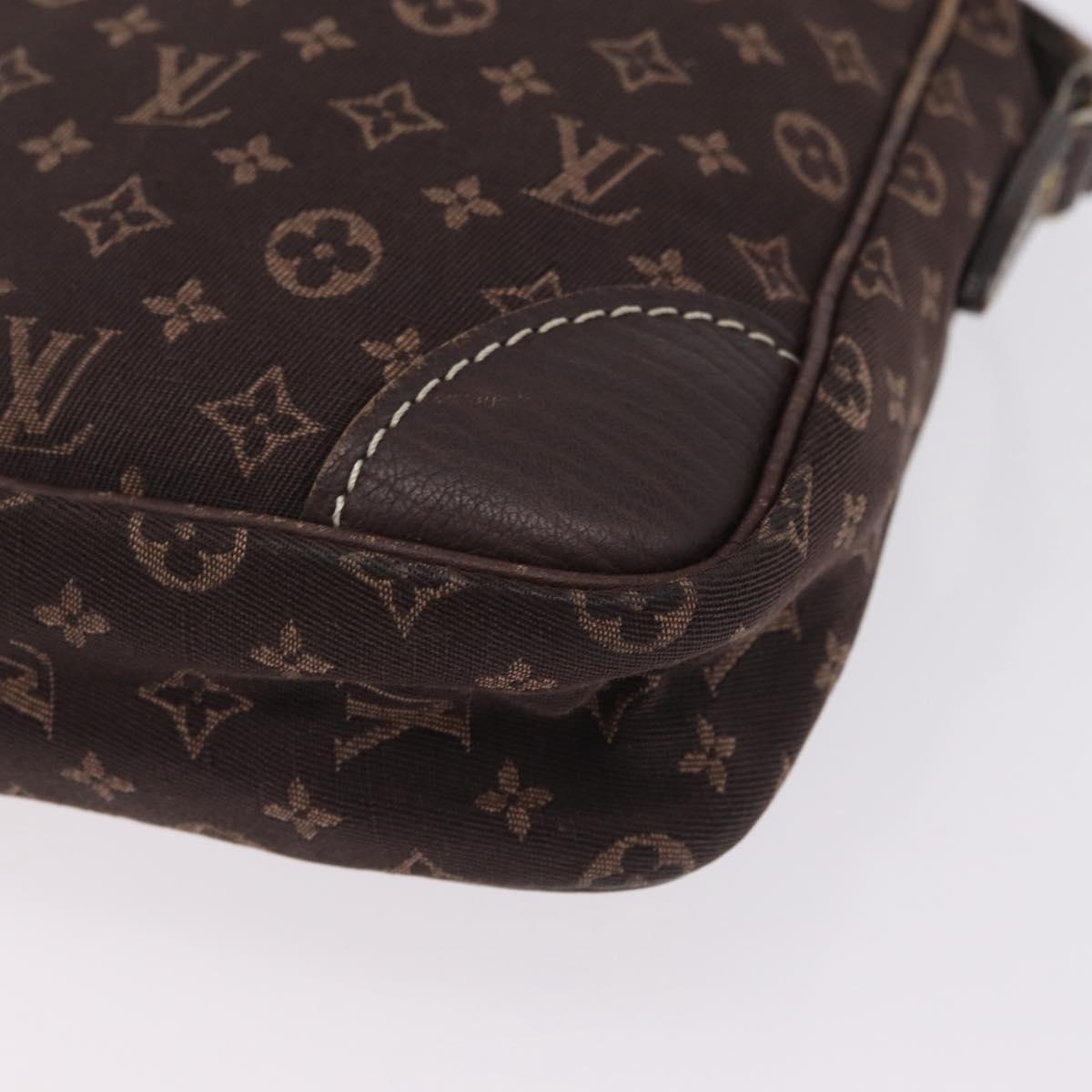 LOUIS VUITTON Monogram Mini Lin Danube Shoulder Bag Ebene M95228 LV Auth ka6789A