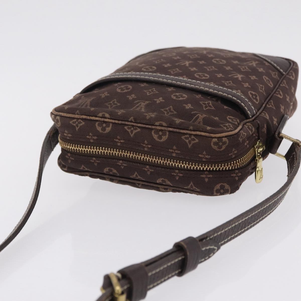 LOUIS VUITTON Monogram Mini Lin Danube Shoulder Bag Ebene M95228 LV Auth ka6789A