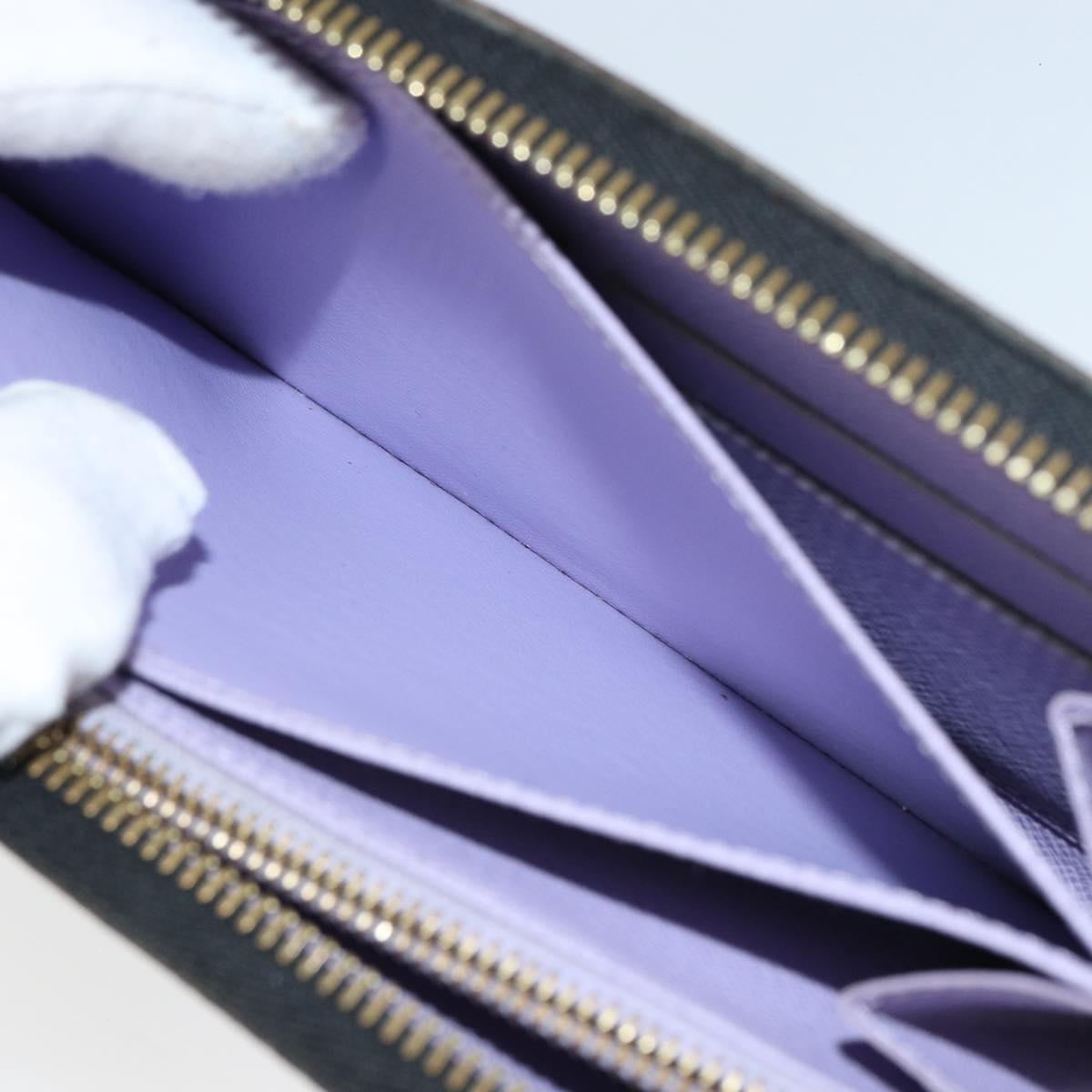 LOUIS VUITTON Monogram Multicolor Zippy Wallet Wallet Black M60243 Auth ka679