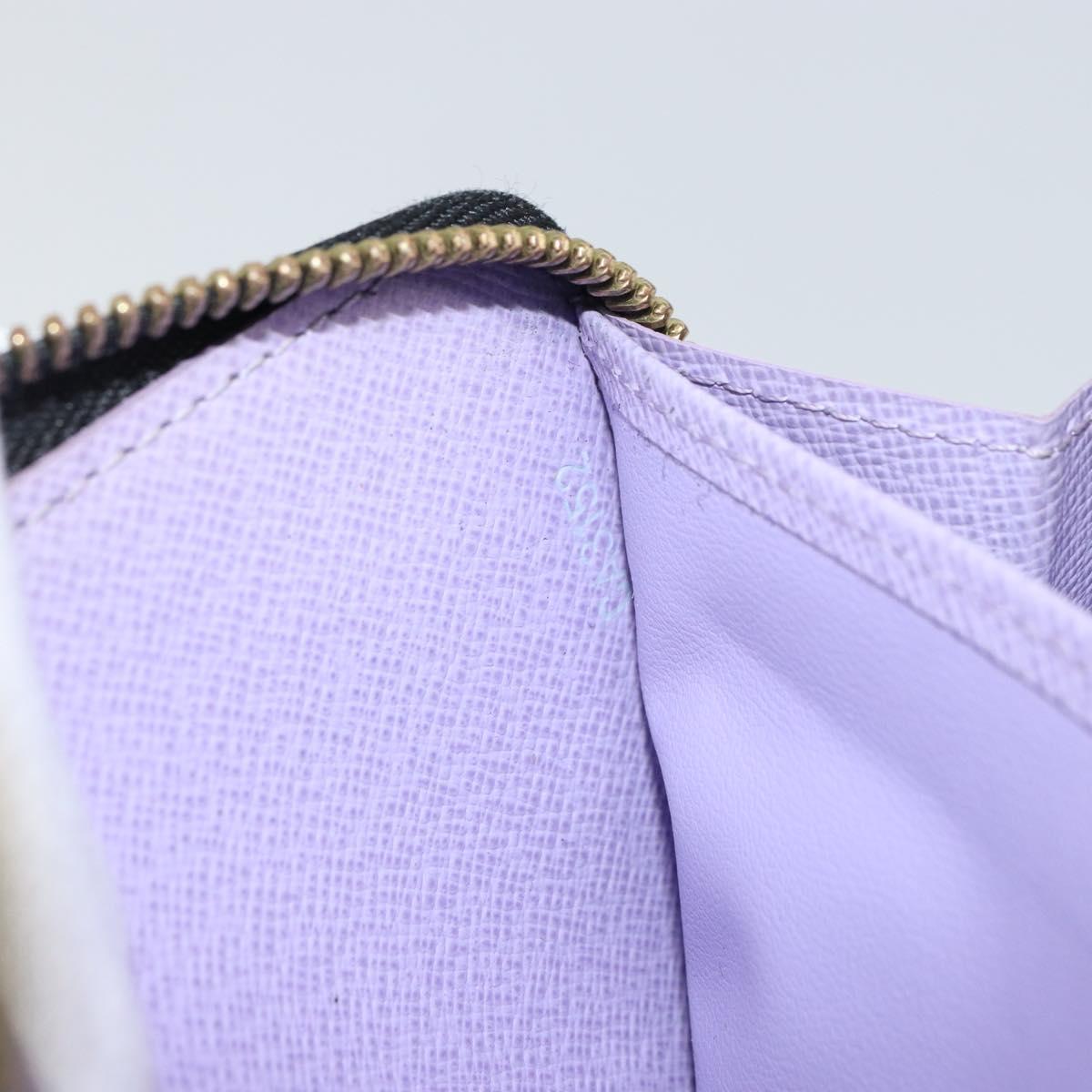 LOUIS VUITTON Monogram Multicolor Zippy Wallet Wallet Black M60243 Auth ka679