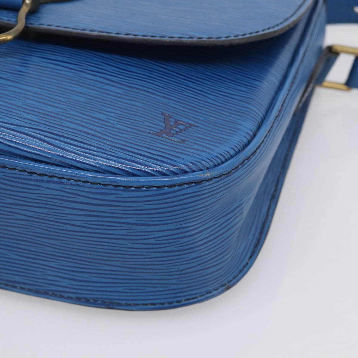LOUIS VUITTON Epi Saint Cloud GM Shoulder Bag Toledo Blue M52195 LV Auth ka6795