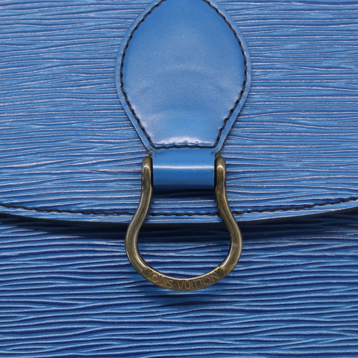 LOUIS VUITTON Epi Saint Cloud GM Shoulder Bag Toledo Blue M52195 LV Auth ka6795