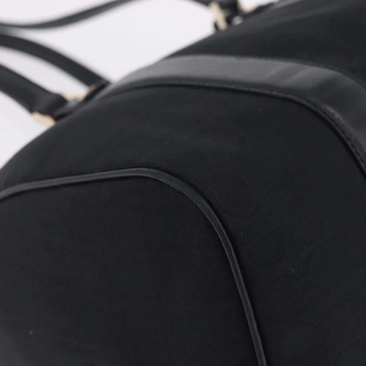 Salvatore Ferragamo Gancini Tote Bag Canvas Black Gold Auth ka6807
