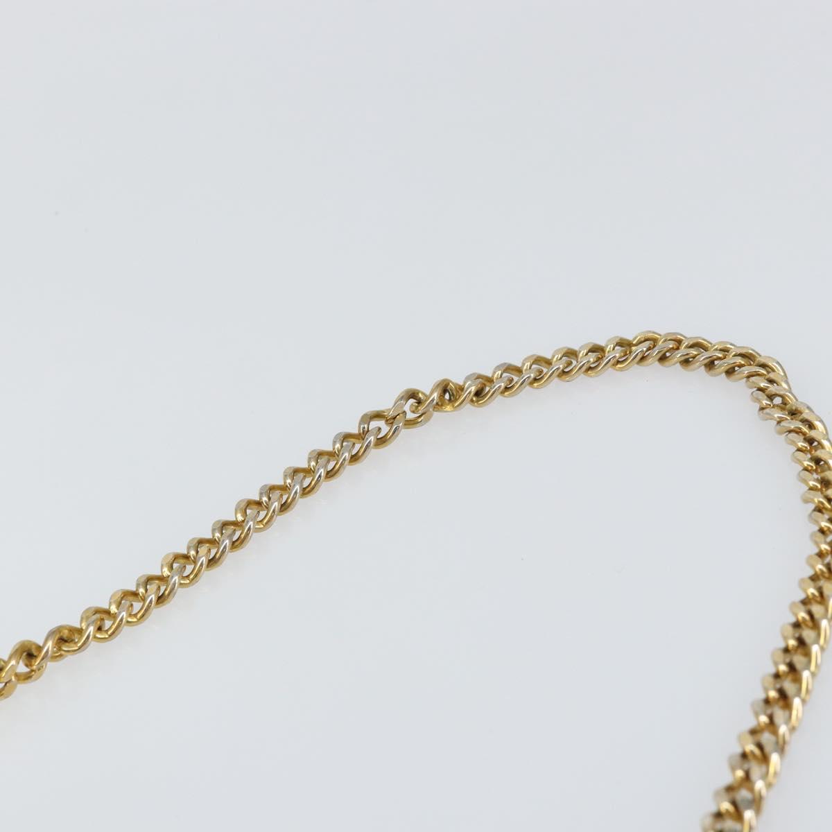 CELINE Chain Shoulder Bag Leather Black Gold Auth ka682