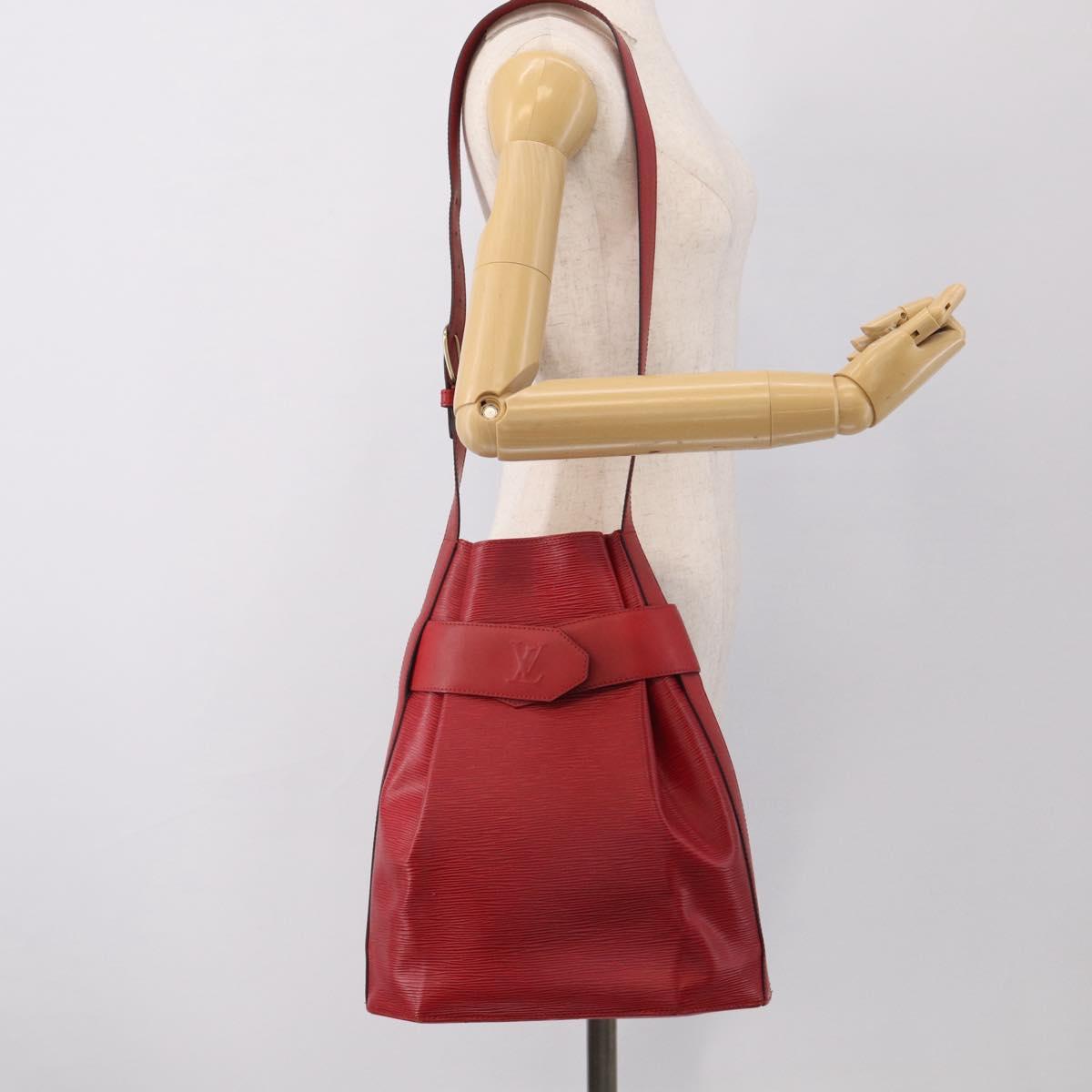 LOUIS VUITTON Epi Sac Depaule PM Shoulder Bag Red M80207 LV Auth ka6820