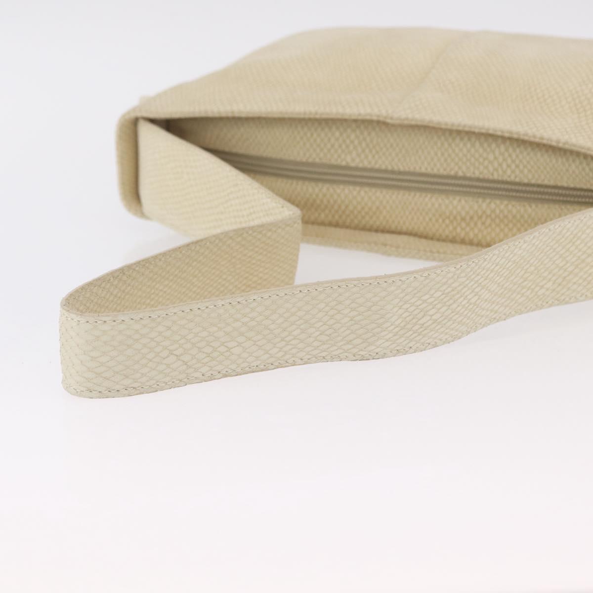 LOEWE Shoulder Bag Suede Ivory Gold Auth ka6822