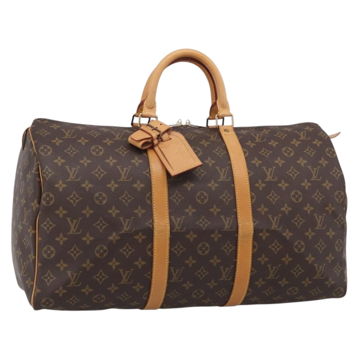 LOUIS VUITTON Monogram Keepall 50 Boston Bag M41426 LV Auth ka6830A