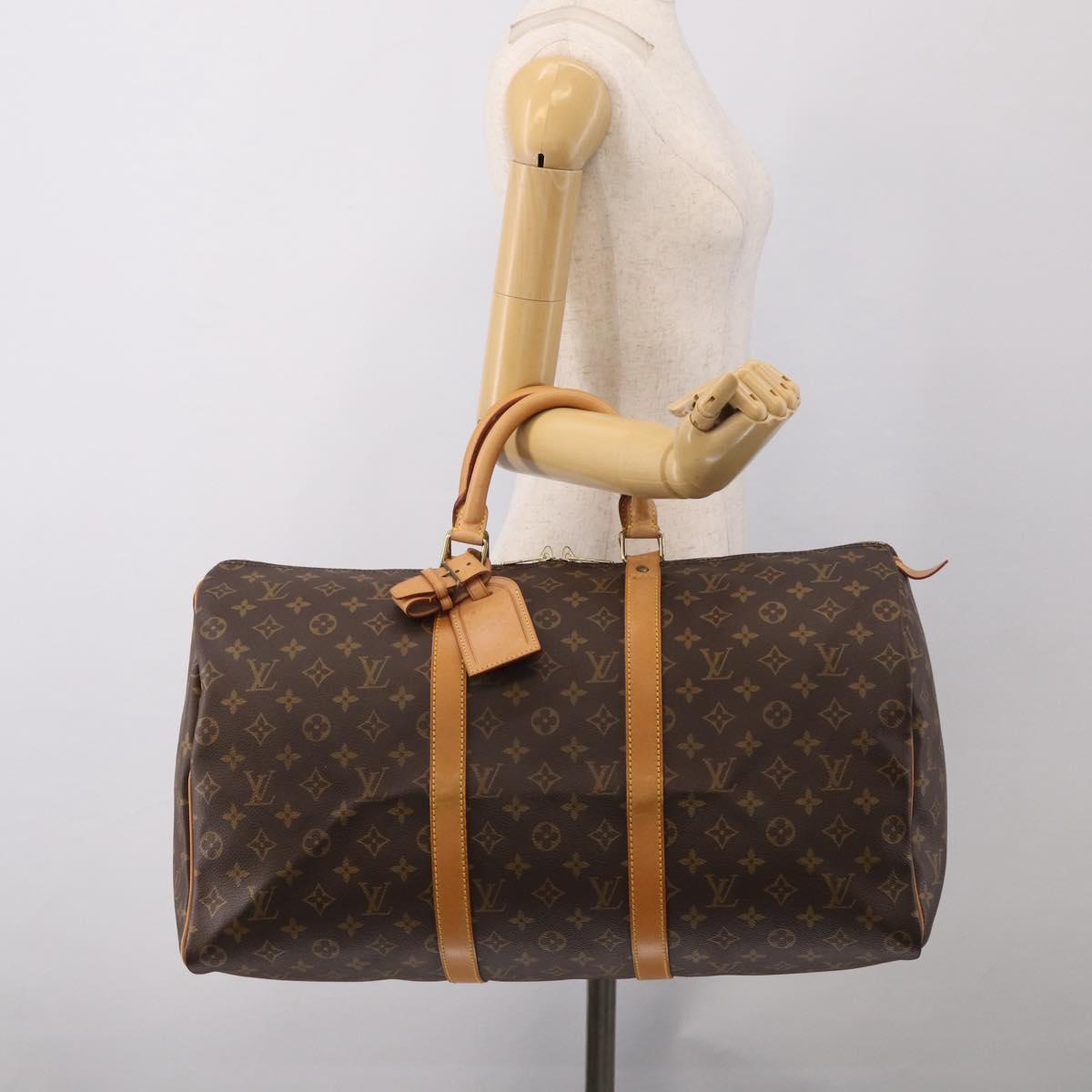 LOUIS VUITTON Monogram Keepall 50 Boston Bag M41426 LV Auth ka6830A