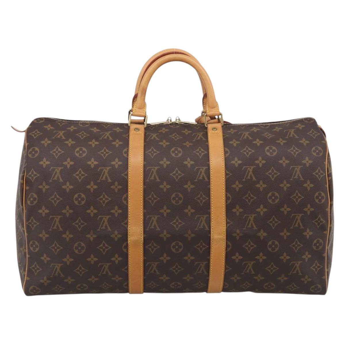 LOUIS VUITTON Monogram Keepall 50 Boston Bag M41426 LV Auth ka6830A