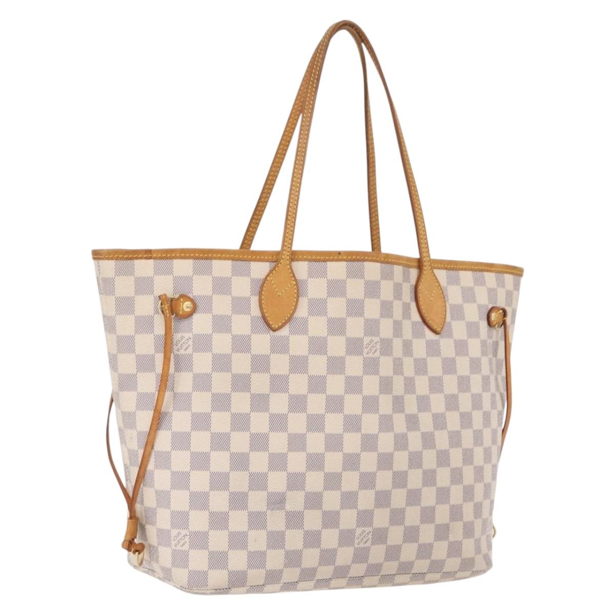 LOUIS VUITTON Damier Azur Neverfull MM Tote Bag N41605 LV Auth ka6831