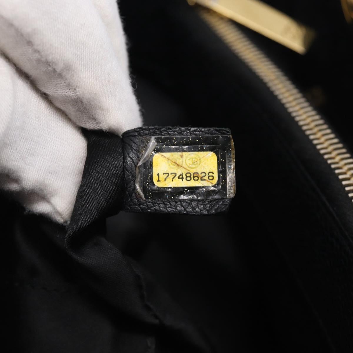 CHANEL GST Matelasse Chain Tote Bag Caviar Skin Black Gold CC Auth ka6843SAM