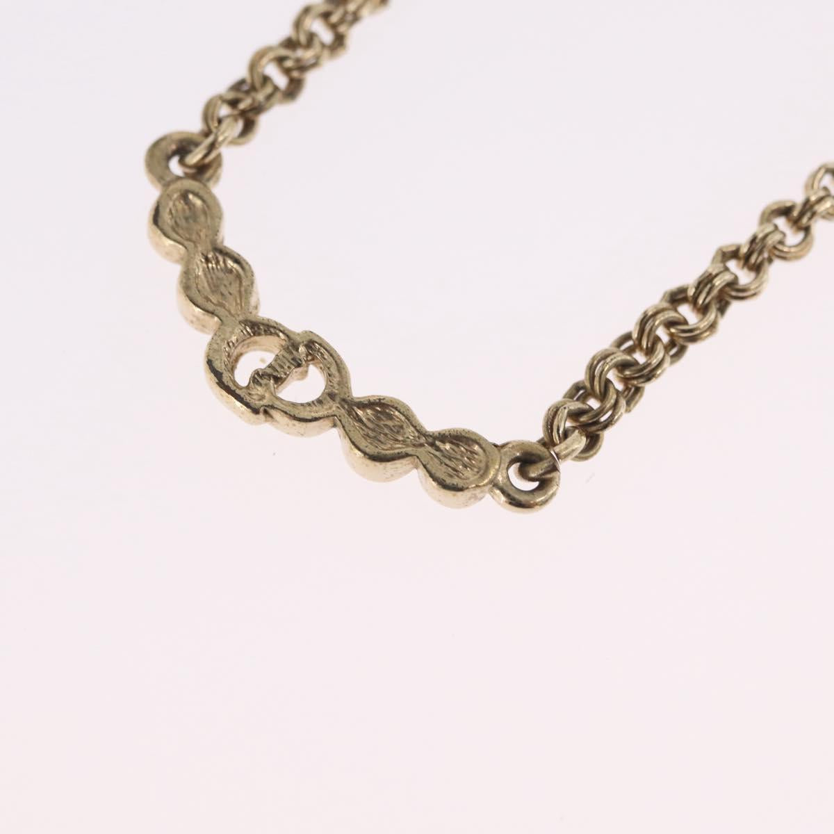 Christian Dior Necklace metal Gold Tone Auth ka6849