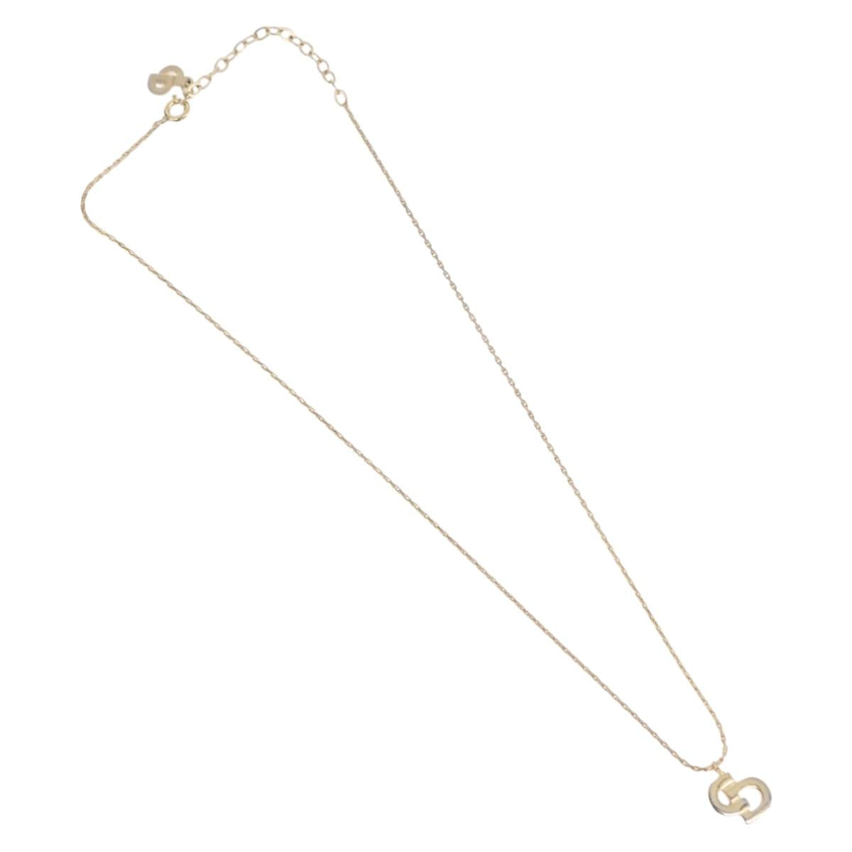 Christian Dior Necklace metal Gold Tone Auth ka6850