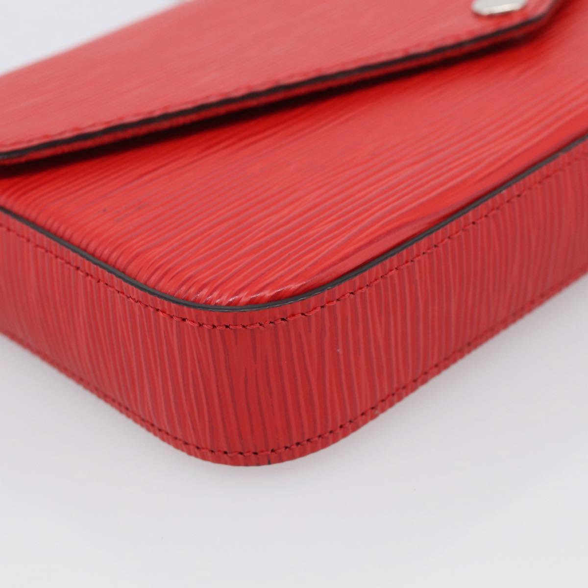 LOUIS VUITTON Epi Wallet Pochette Felice Shoulder Bag Red M41559 LV Auth ka6851V