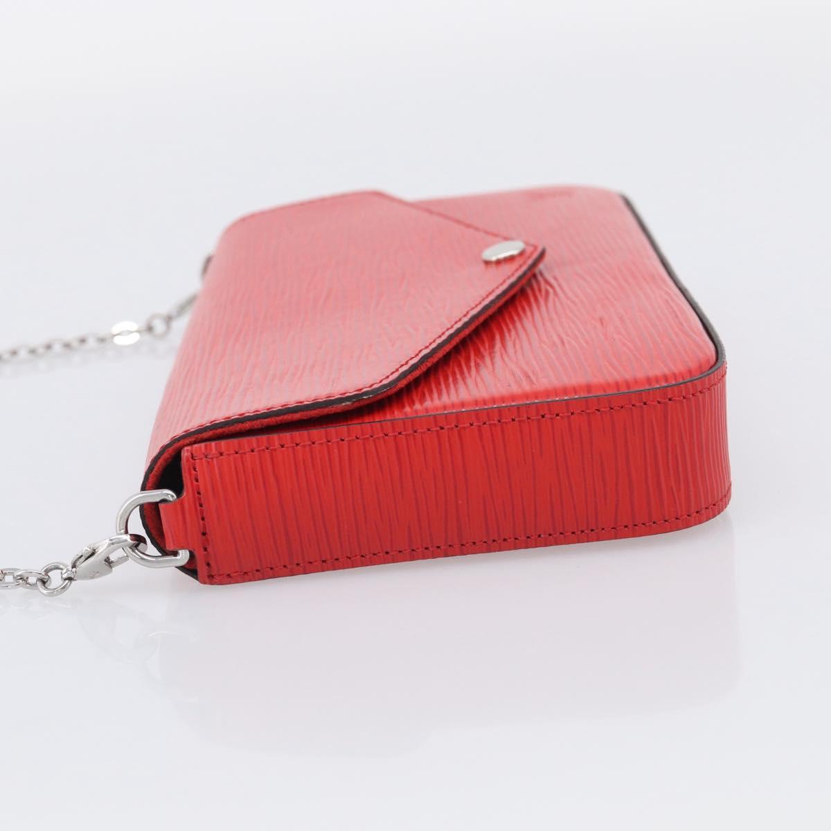 LOUIS VUITTON Epi Wallet Pochette Felice Shoulder Bag Red M41559 LV Auth ka6851V