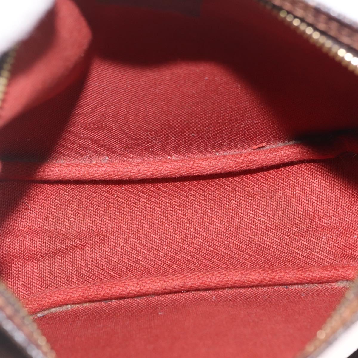 LOUIS VUITTON Damier Ebene Trousse Makeup Pouch N51982 LV Auth ka6856