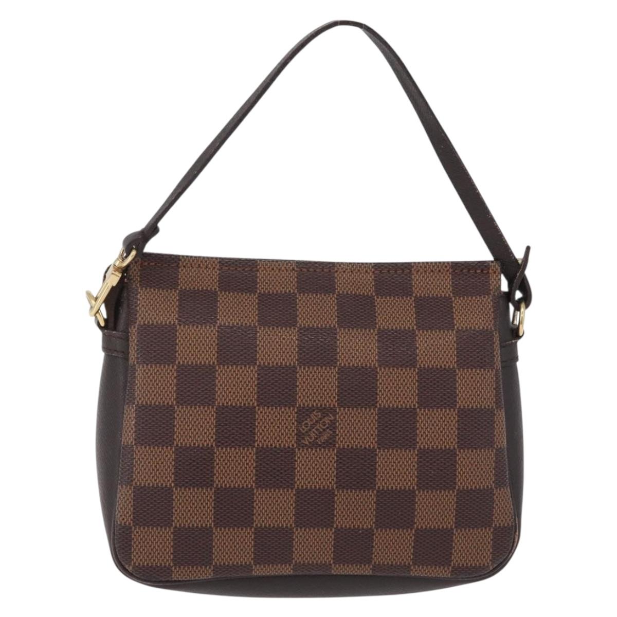 LOUIS VUITTON Damier Ebene Trousse Makeup Pouch N51982 LV Auth ka6856