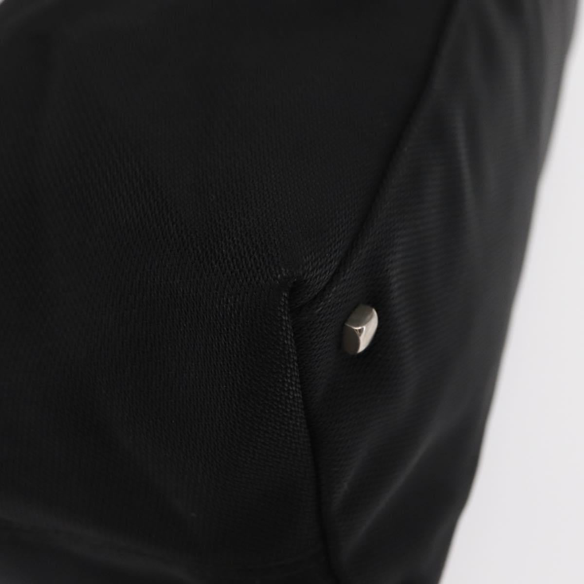 Salvatore Ferragamo Vala Shoulder Bag Nylon Black Silver Auth ka686