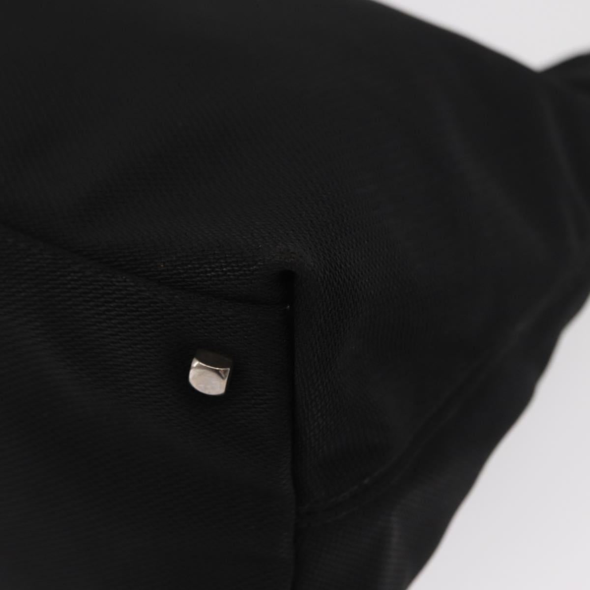 Salvatore Ferragamo Vala Shoulder Bag Nylon Black Silver Auth ka686