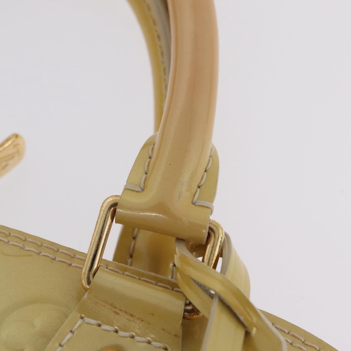LOUIS VUITTON Monogram Vernis Alma PM Hand Bag Broncorail M91445 LV Auth ka6864