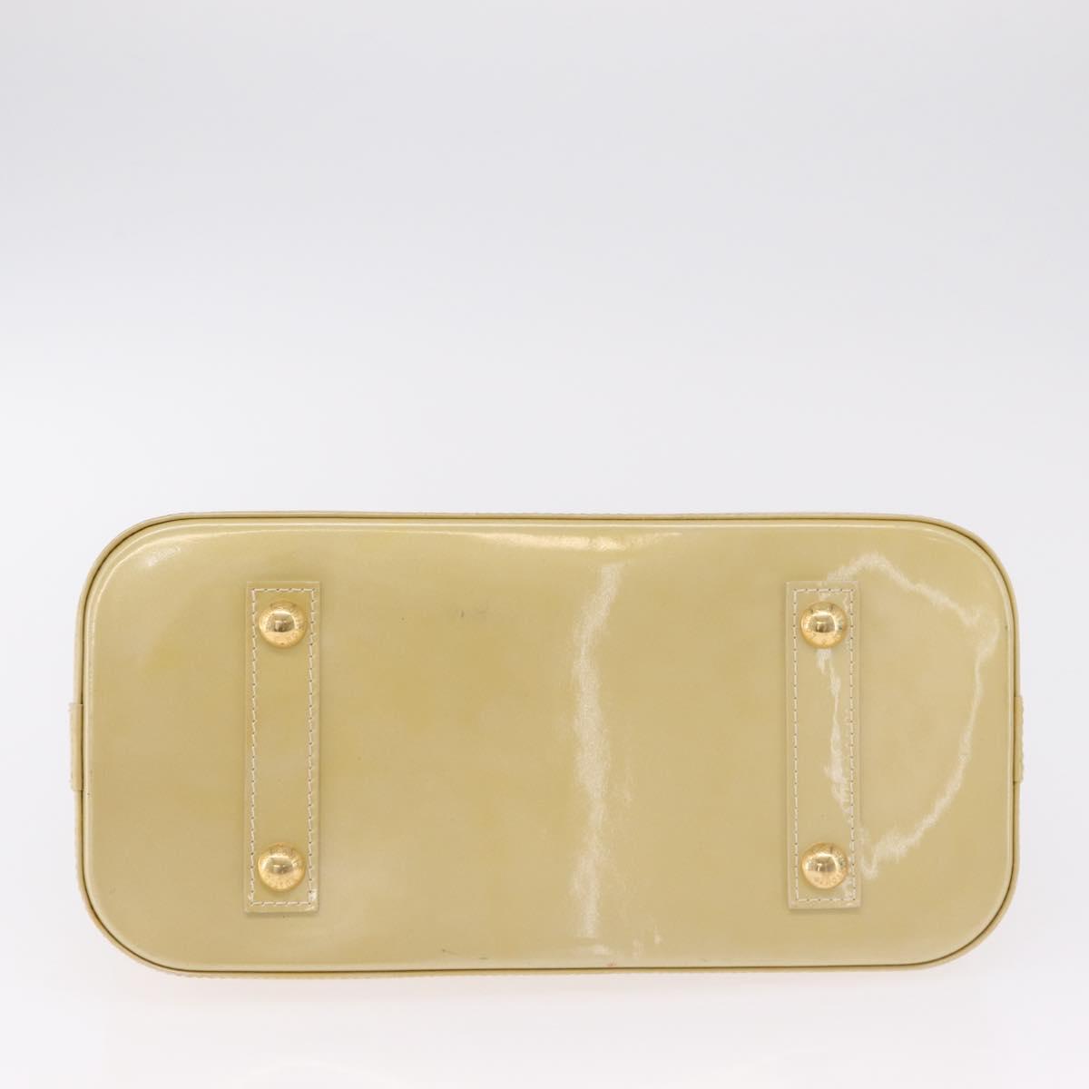 LOUIS VUITTON Monogram Vernis Alma PM Hand Bag Broncorail M91445 LV Auth ka6864