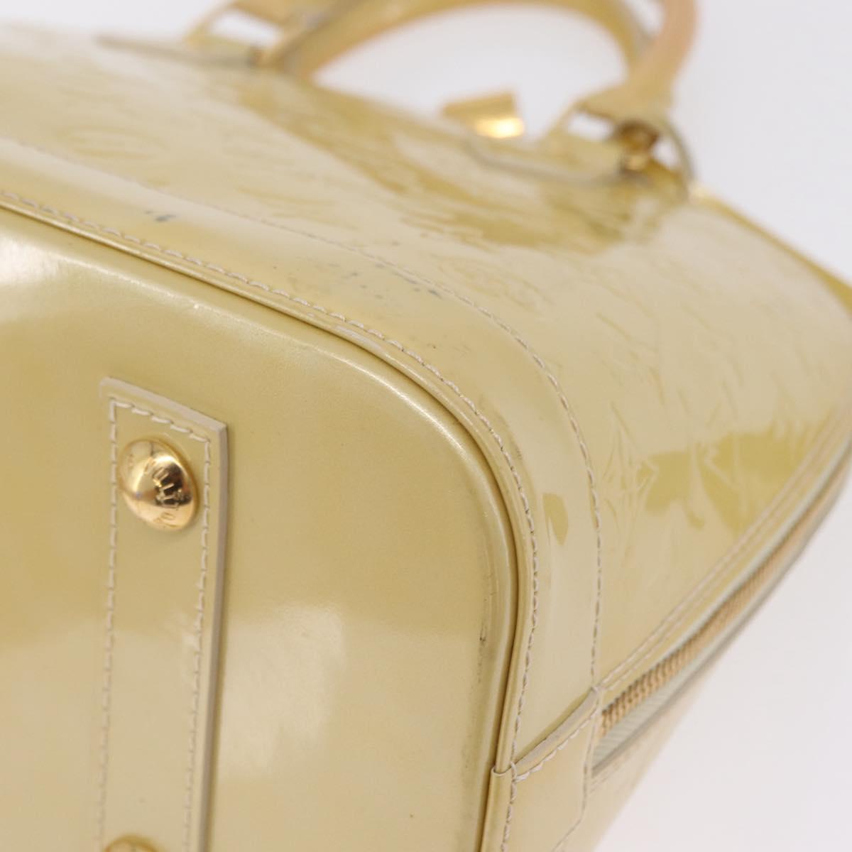 LOUIS VUITTON Monogram Vernis Alma PM Hand Bag Broncorail M91445 LV Auth ka6864