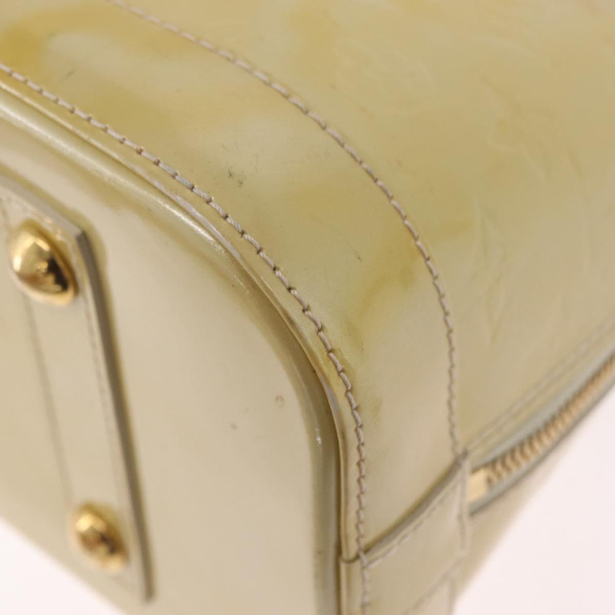 LOUIS VUITTON Monogram Vernis Alma PM Hand Bag Broncorail M91445 LV Auth ka6864