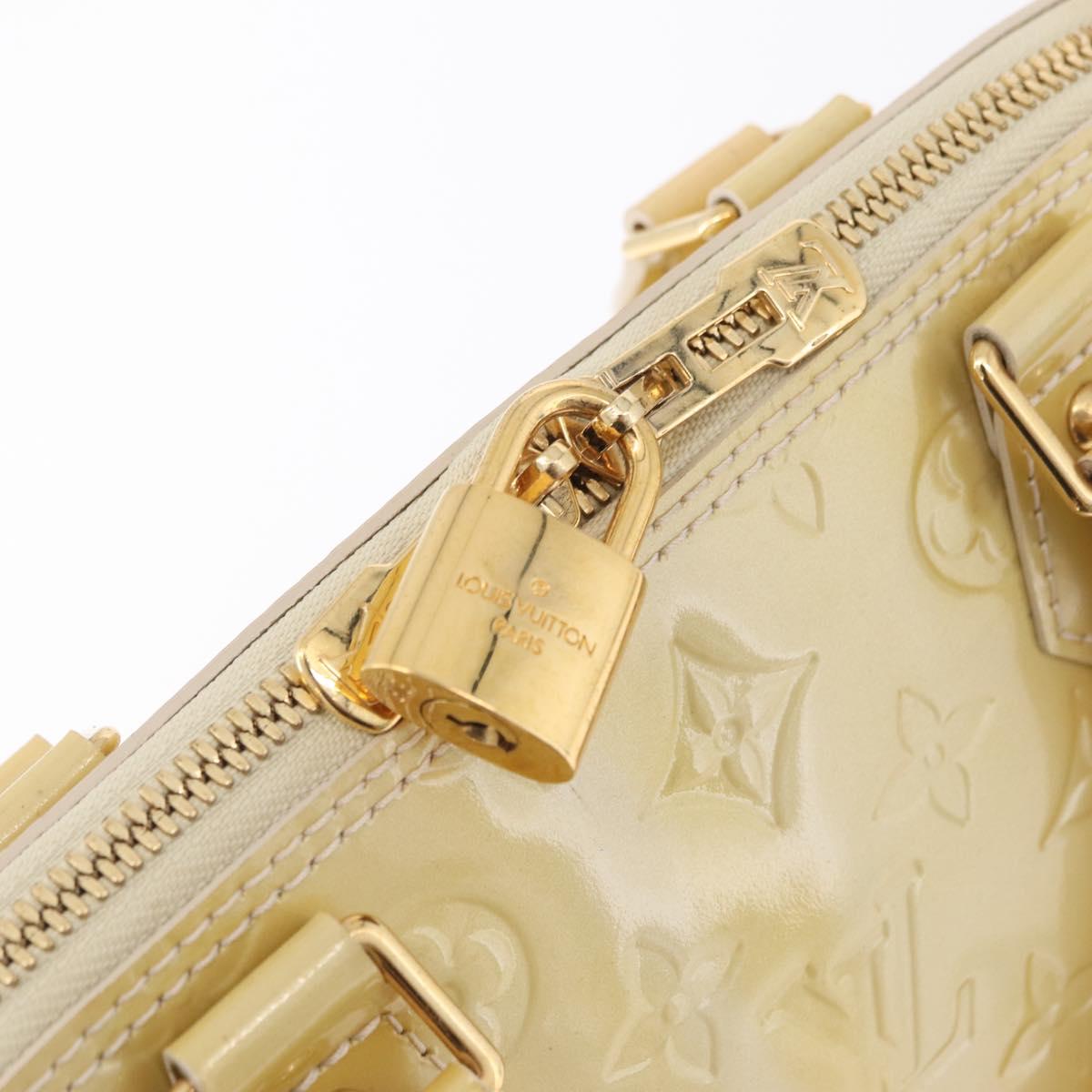LOUIS VUITTON Monogram Vernis Alma PM Hand Bag Broncorail M91445 LV Auth ka6864