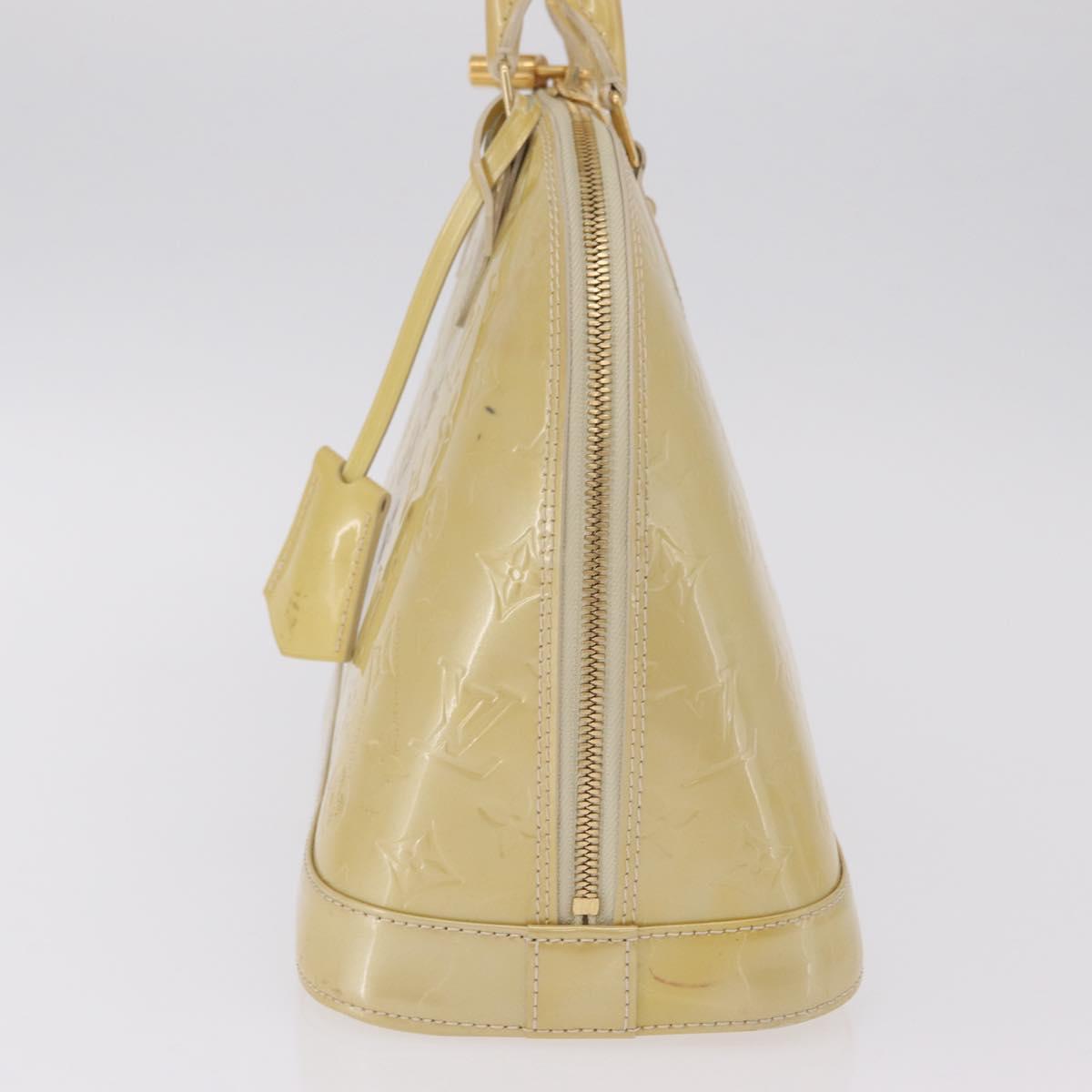 LOUIS VUITTON Monogram Vernis Alma PM Hand Bag Broncorail M91445 LV Auth ka6864