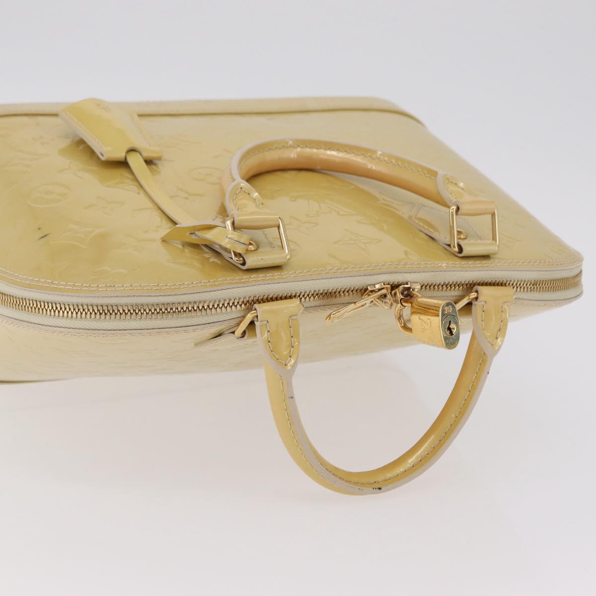 LOUIS VUITTON Monogram Vernis Alma PM Hand Bag Broncorail M91445 LV Auth ka6864