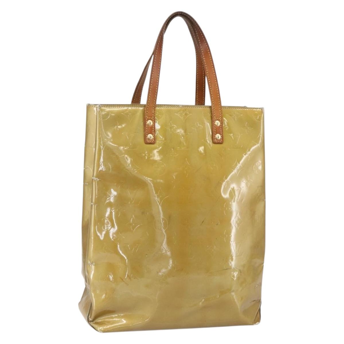 LOUIS VUITTON Monogram Vernis Reade MM Hand Bag Gris M91142 LV Auth ka687