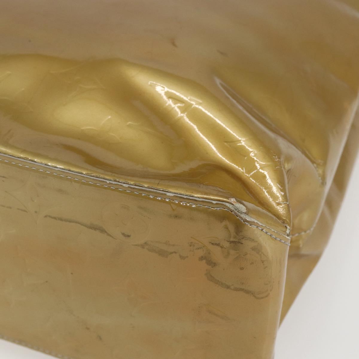 LOUIS VUITTON Monogram Vernis Reade MM Hand Bag Gris M91142 LV Auth ka687